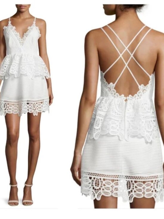 Self-Portrait Dresses & Skirts - Self-Portrait White Lace Dress!!!